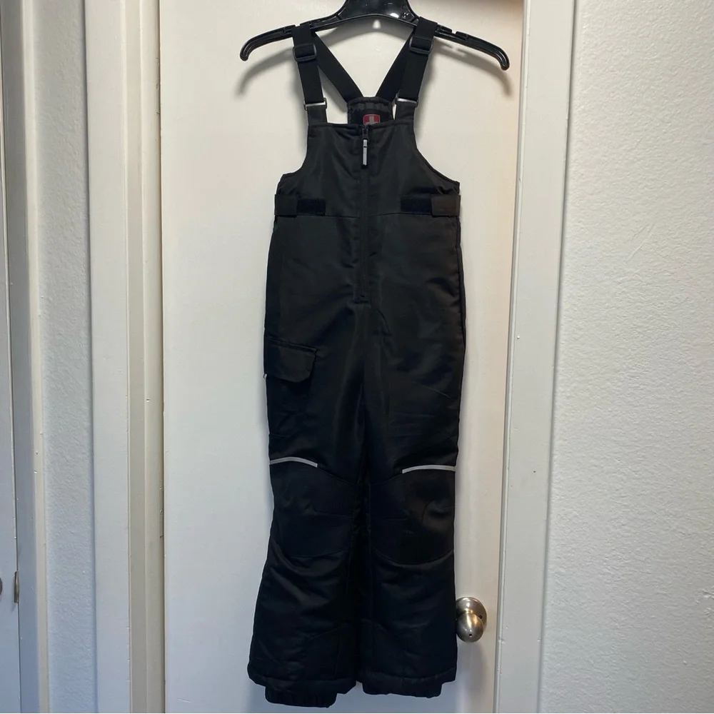 Swiss Tech Black Snow Bib Snow Pants Overalls - Brand New - Boys Size 6/6X